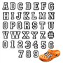 Lot de 37 broches en forme de lettres l'alphabet pour pins crocs charms chaussures