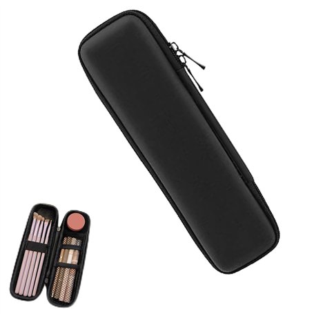 Noir Trousse à Crayons Multifonctionnelle en Toile et Grande Capacité avec Fermeture Éclair