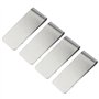 Lot de 4 pinces à billets en acier inoxydable pour homme Argenté