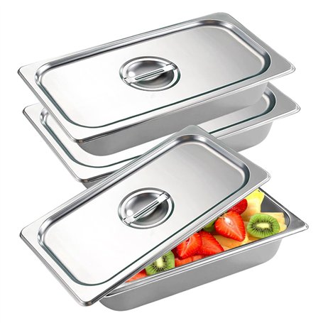 Lot De 3 Bac Inox Alimentaire