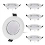 HCFEI Lot de 6 Spot LED Encastrable Dimmable blanc mat avec Ampoule GU10 Module 220V 3W