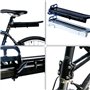 Merkts Porte-bagages arrière de vélo, installation de tige de selle arrière, porte-bagages télescopique plat pour vélo de montag