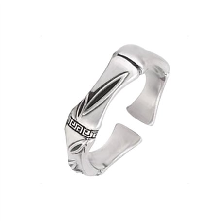 KONFEN Bague Ajustable Argent Homme