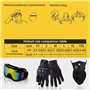 Lot de 4 Lunettes de Casque Gants de Sécurité Dirt Bike Off Road Casque de Moto
