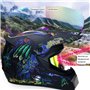 Sarari Professional Racing Casque de Motocross, Lot de 4 Lunettes de Casque Gants de Sécurité Dirt Bike Off Road Casque de Moto 