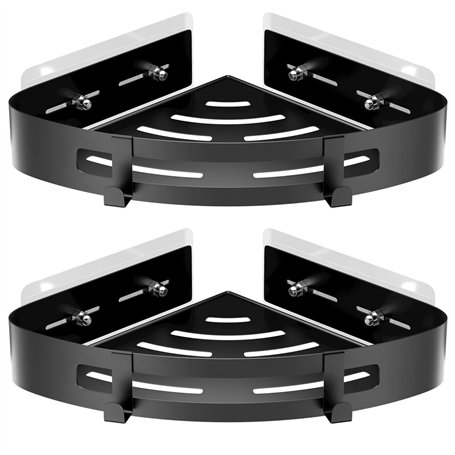 Uootach 2 Pièces Etagère de Douche d'angle sans Perçage en Aluminium