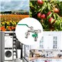 Ghazpmuk Robinet Exterieur 1/2", Robinet Cuve Avec Double Sortie 3/4", Robinet Jardin, Robinet D'arrosage à Sphère, Robinet D'ea