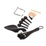 Alnicov Kit de 15 pièces pour violon 4/4 - Accessoires pour violon 4/4, cordier, accordeur fin, menton, pince d'extrémité pour v