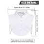 Col Amovible,Col Détachable Faux Col pour Femmes Blanc Faux Col de Chemise Coton Demi Chemises Faux Col de Poupée pour Dames Fil