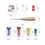 Appareils à Biais 4 Tailles Biais de Couture avec Épingles à Coudre & Pieds-de-biche Machine & Poinçon & Clips Pinces pour 6mm/1