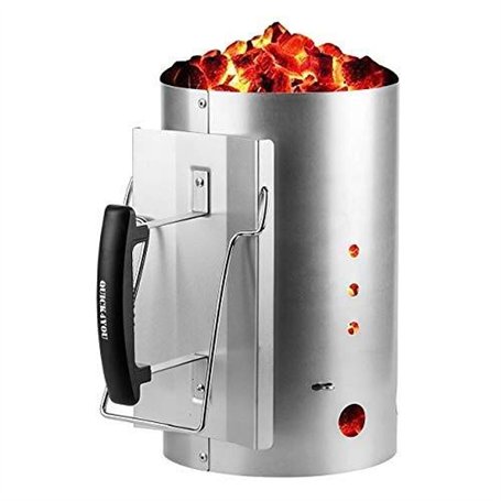 Quick4You Démarreur de Charbon de Bois pour Barbecue à démarrage Rapide avec poignée de sécurité