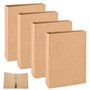 Classeurs en Papier Kraft 4 Pièces A5 Couverture de Classeur 6 Anneaux Couverture de Reliure Rechargeable A5 Feuilles Volantes p