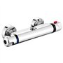 Vinteky Mitigeur douche thermostatique murale Mitigeur de Baignoire Chromé Robinet Mélangeur pour Salle de Bain