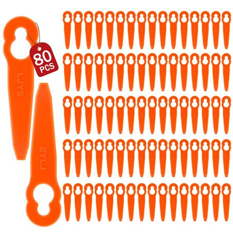 Chuancheng Lot de 80 Lames en Plastique débroussailleuse sans Fil pour STIHL FSA 45 Polycut 2-2