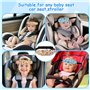 TonStyle 2Pcs Cale Tete Enfant Voiture, Maintien Tête Enfants Voiture Réglable, Cale Tete Bébé Serre-Tête Pour Protection Siège 