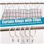 Mmbox Lot de 40 anneaux de rideaux blancs vintage - Résistants à la rouille - Diamètre intérieur de 3,8 cm
