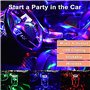 Boule Disco USB Lumière de Fête, Portable Jeux de Lumiere RGB Couleurs LED Lampe de Scène Disco Boule à Facette Fête Éclairage C