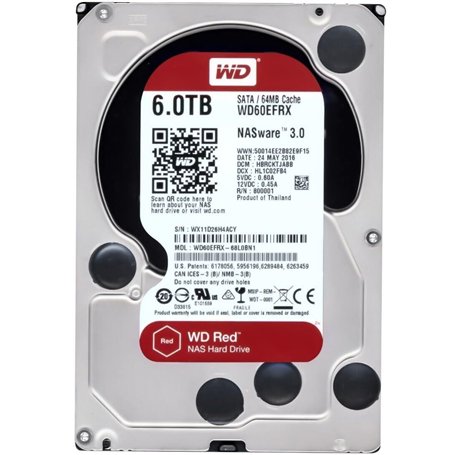 Western Digital WD30EFRX SATA lll Disque dur 24x7 NAS Rouge 3 To - rouge