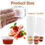 100 Pièces Pots à Sauce en Plastique avec Couvercle, 25ml Petit pot conservation Boîte à Sauce Transparente Boîtes de Alimentair
