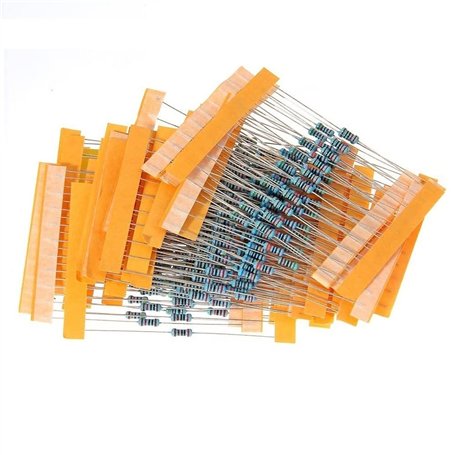 ElectroWorldFR Kit résistances 1% 1/4W 30 valeurs (300 pièces) film metallique