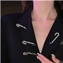 6 Pièces Épingles De Sûreté, Broches En Diamant, Broches Pour Vêtements En Perles, Clips Pour Veste, Broches Décoratives Pour Ro