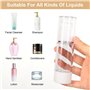 Airless Lot de 6 distributeurs à pompe 15 ml/30 ml/50 ml - Flacon pompe vide - Bouteilles de voyage à remplir avec autocollants