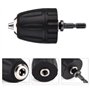 3/8"-24UNF Mandrin Porte Foret sans Clé,Adaptateur de mandrin hexagonal 1 x 1/4" - Plage de diamètre de mandrin: 0.8mm à 10mm - 