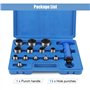 13 pièces ensemble de poinçonnage creux avec poignée outil de poinçon de ceinture en cuir robuste poinçon en cuir poinçon de tra