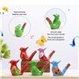 Tiuxiu 10 Pièces Sifflet en Céramique Sifflet Oiseaux Eau Sifflet à Eau Oiseau Coloré Remplissable à l'eau Son du Chant Clair de