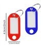 24 Porte Clef Etiquette, Porte-Clés en Plastique 6 Couleurs, Porte clés couleur étiquette Inscriptibles pour clés de maison, éti