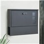 MAITTON Boîte aux Lettres avec Serrure à Combinaison - Boîte aux Lettres Murale Anthracite avec Compartiment à Journaux en Acier
