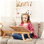 Table de Lit Pliable Bureau pour Ordinateur Portable Réglable en Bambou Support Ordinateur Portable Table pour Ordinateur Portab