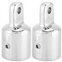 Fafeims 22 25mm Embout à Oeil de Bateau Bimini Top Capuchon de Connexion Vis Matériel de Fixation Accessoire de Bateau en Acier 