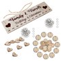 STOBOK Plaque de Conseil d'anniversaire de Famille Bricolage Suspendu Calendrier de Rappel d'anniversaire en Bois avec 50 penden