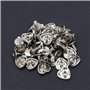 HEALLILY 20 Pcs Rivets en Cuir en Métal en Forme de Coeur Rivet Goujons Décoratif Spot Bouton Rivets Bricolage Bouton Goujons Vê