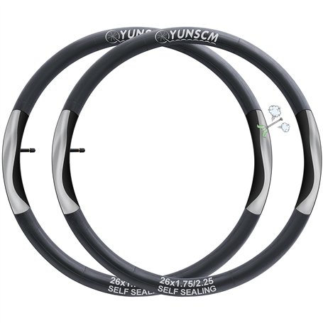 YunSCM 2X Auto-scellants épaissi Chambres à Air 26x1.75/1.95/2.25 ETRTO 47/57-559 AV32mm Anti-crevaison