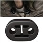 Yeeliv 4 Pièces Support D’Échappement en Caoutchouc Noir, Silent Bloc Échappement, Support D’Échappement 2 Trous pour La Plupart