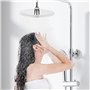 VIVIIHOO pommeau de Douche réglable de 8 Pouces pommeau de Douche à Chaux buse d'eau Poli Effet Miroir Douche de tête avec Fonct