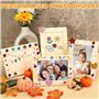 LUZIYUN 10 Pcs Cadres Photo en Bois 20x14.8cm, Cadre DIY Vierge avec Autocollants Strass, Étoiles et Cœurs, Projets Créatifs pou