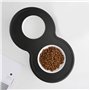 Tapis de Gamelle en Silicone Noir pour Chien - Antidérapant, Imperméable, pour Alimentation d'Animaux de Compagnie
