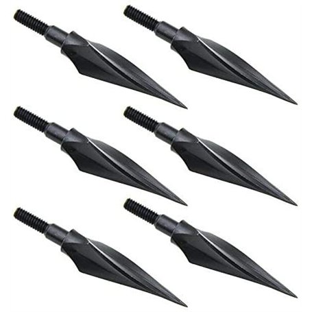 Namvo 6 pièces Pointes de flèche Pointes de flèche en Acier au Carbone Cible de Chasse en métal tir à l'arc Traditionnel 148 tir