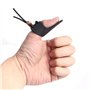 Namvo Lot de 2 doigts de tir à l'arc en cuir pour pouce et flèche pour la chasse - Noir