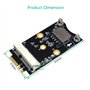 Adaptateur A/E Mini PCI-E vers M.2 (NGFF) avec Emplacement pour Carte SIM pour Module WiFi/WWAN/LTE