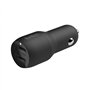 Belkin Chargeur de Voiture à Deux Ports USB (24 W) Avec Câble Micro-USB (Chargeur de Voiture Boost Charge à 2 Ports, Chargeur de