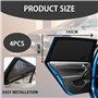 YANINEE Lot de 4 pare-soleil arrière de voiture pour bébé avec protection UV
