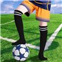 SKHAOVS 2 Paires Chaussettes de Football Enfant, Chaussette Foot Noires pour Garçons Filles, Chaussettes Hautes de Sports Chauss