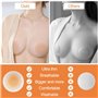 Rseuphiee 4 Pièces Cache tétons, 8.5cm Cache Teton Réutilisablev en Silicone, Couvre Seins Mamelons Auto adhésif et Invisibles é