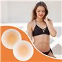 Rseuphiee 4 Pièces Cache tétons, 8.5cm Cache Teton Réutilisablev en Silicone, Couvre Seins Mamelons Auto adhésif et Invisibles é