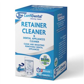 The ConfiDental Comprimés nettoyants (120 comprimés) - 4 mois d'approvisionnement - Retainer, protège-dents et appareils dentair The ConfiDental Comprimés nettoyants (120 comprimés) - 4 mois d'approvisionnement - Retainer