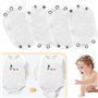 Rallonges à Pression Pour Bodys 4 Piece Body BéBé Extender, Extension De Vêtements De Bébé, Tissu Coton pour Body Bébé Extender,